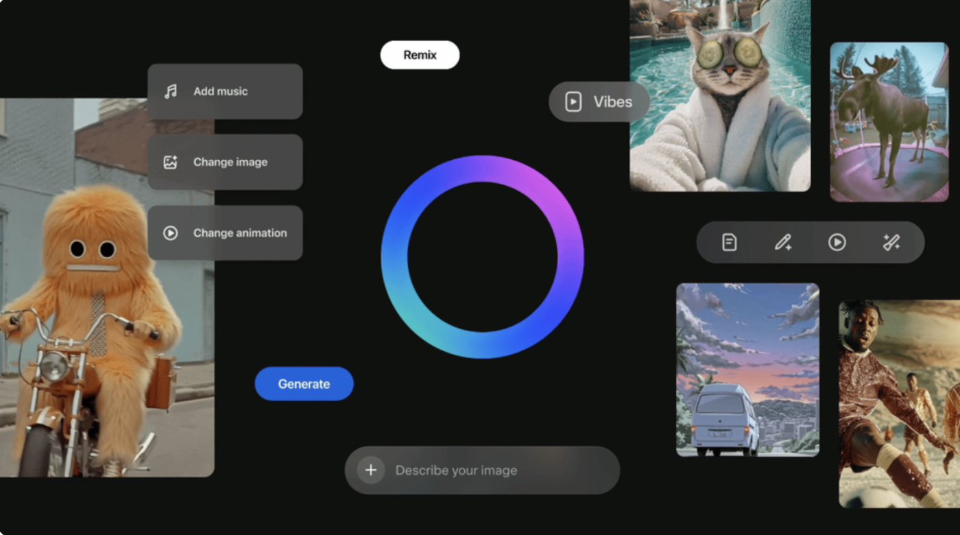 Meta vibes schreenshot bron: Meta