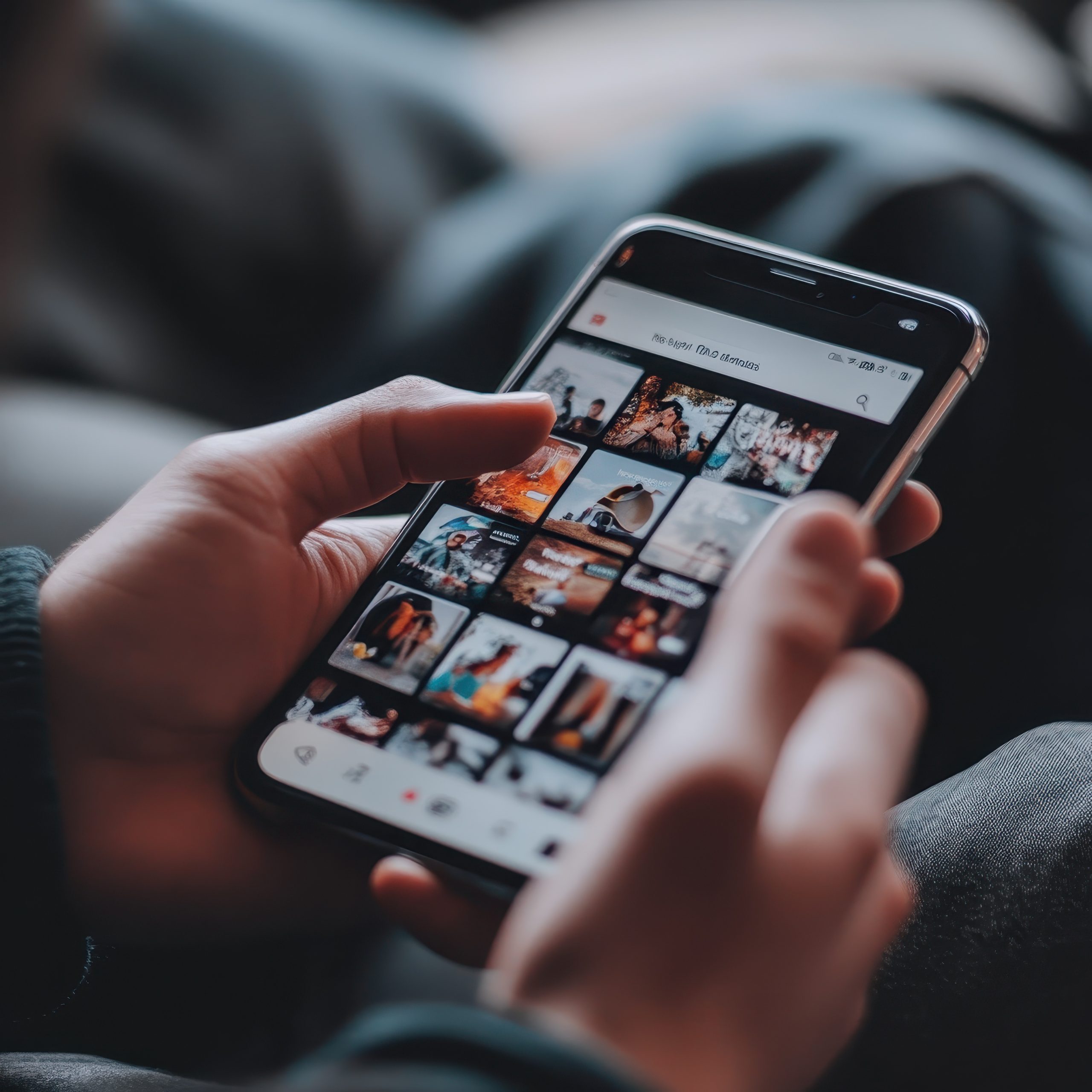 Jongere scrolt op smartphone door social media waar nieuws en content door elkaar verschijnen